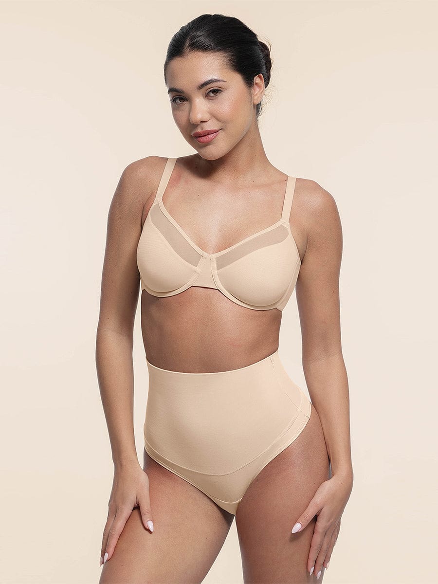 Sexy Mesh Full Coverage Unlined Underwire Bra with Adjustable Straps - FirmaLift