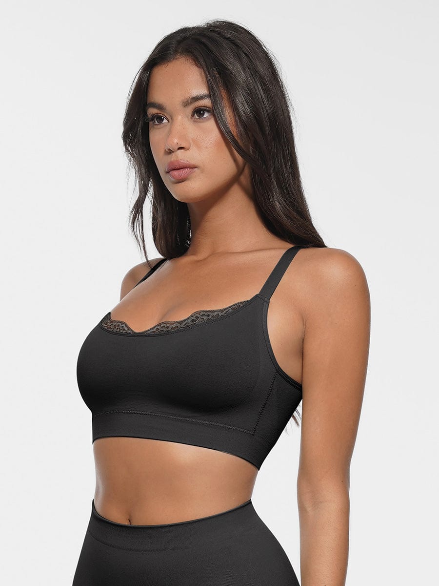 Seamless Scoop Neck Bralette with Smooth Back - FirmaSoft