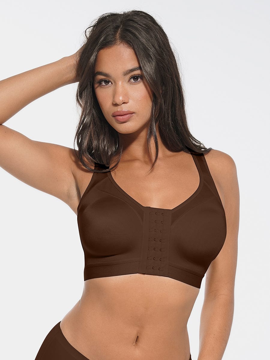 Full Coverage Wireless No Padding Post-Surgery Bra with Smooth Back & Side Support - FirmaLift
