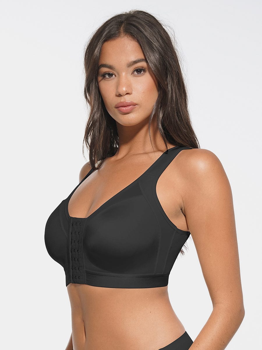 Full Coverage Wireless No Padding Post-Surgery Bra with Smooth Back & Side Support - FirmaLift