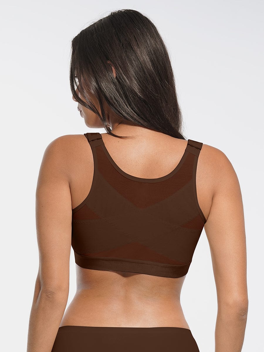 Full Coverage Wireless No Padding Post-Surgery Bra with Smooth Back & Side Support - FirmaLift