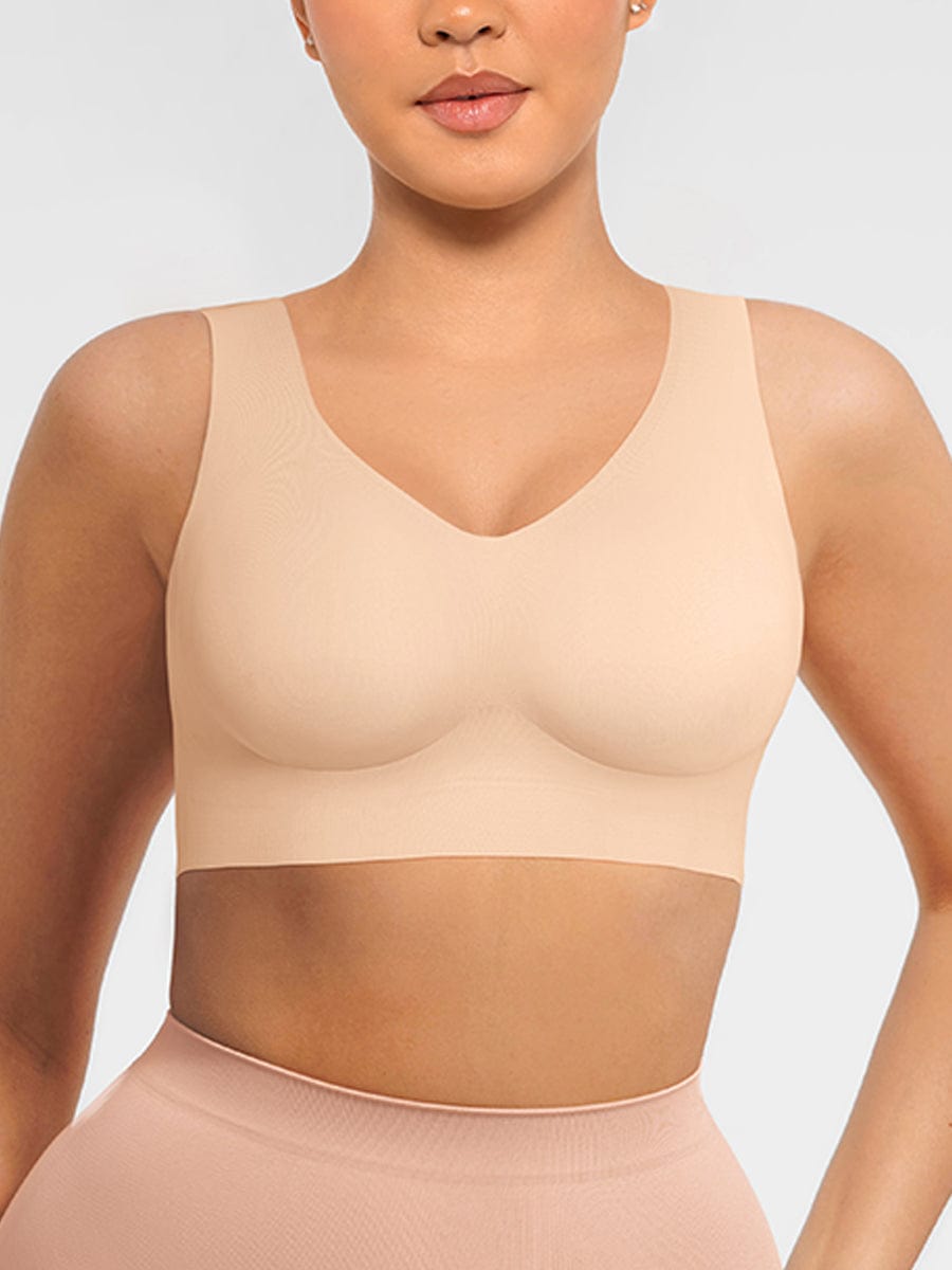 V-Neck Seamless Wireless Bra Tank Top - FirmaLift