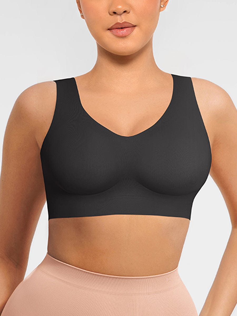 V-Neck Seamless Wireless Bra Tank Top - FirmaLift