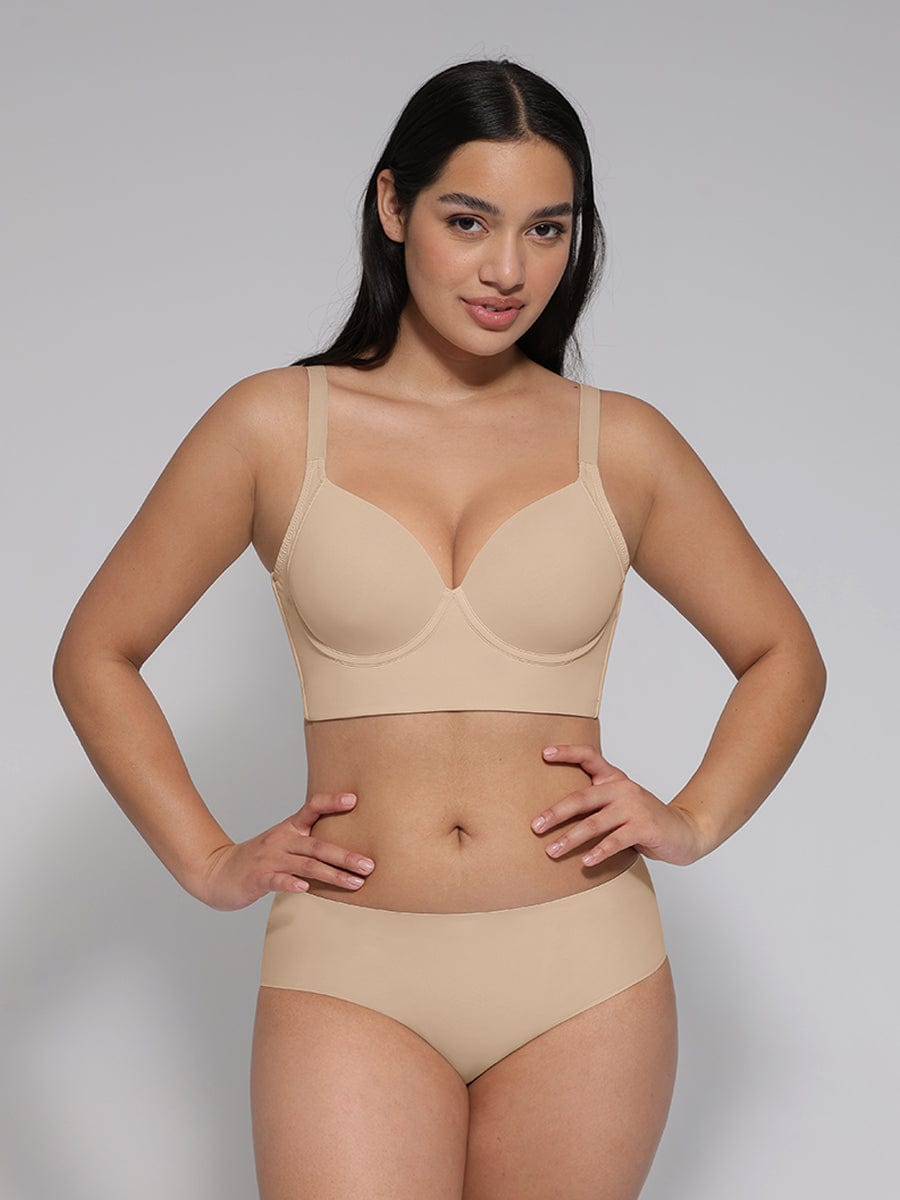 Skin Underwire Push-Up Bra Full Coverage with Back Fat Control - FirmaLift