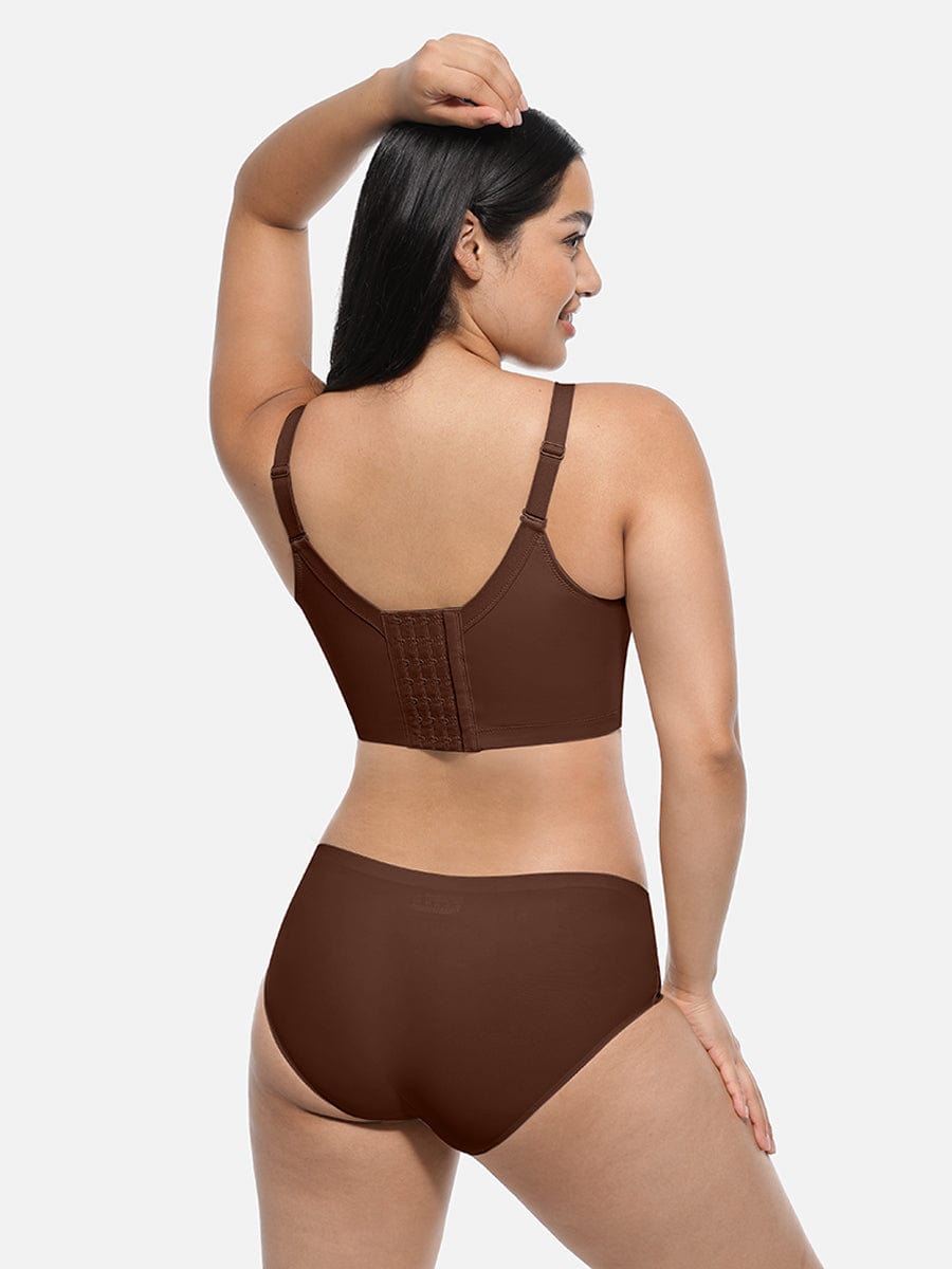 Brown Underwire Push-Up Sculpting Full Coverage Bra - FirmaLift