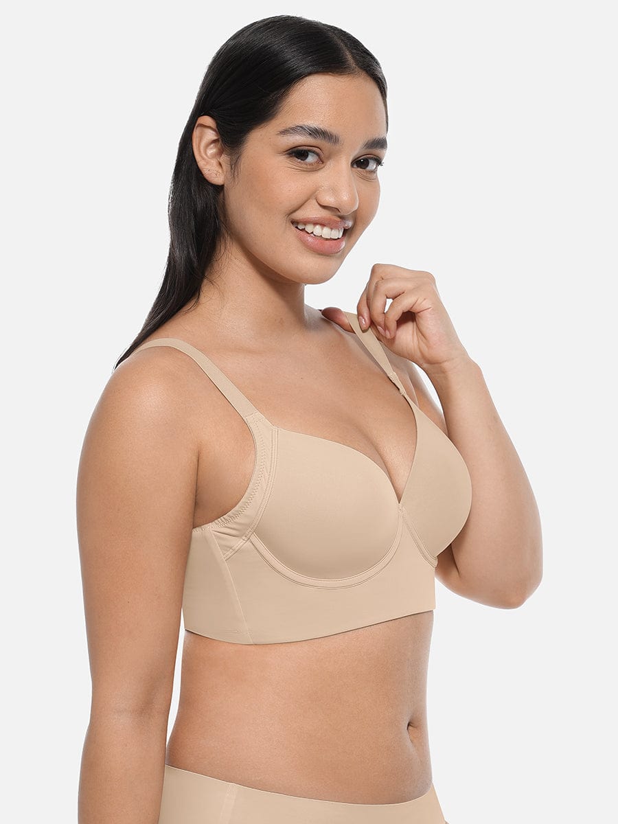 Skin Underwire Push-Up Bra Full Coverage with Back Fat Control - FirmaLift