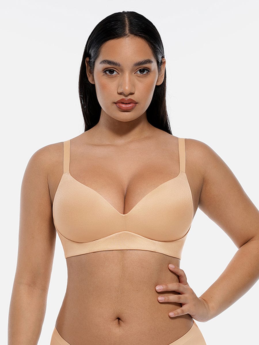 Wireless Push-Up Demi Coverage Bra with Soft Comfort - FirmaLift