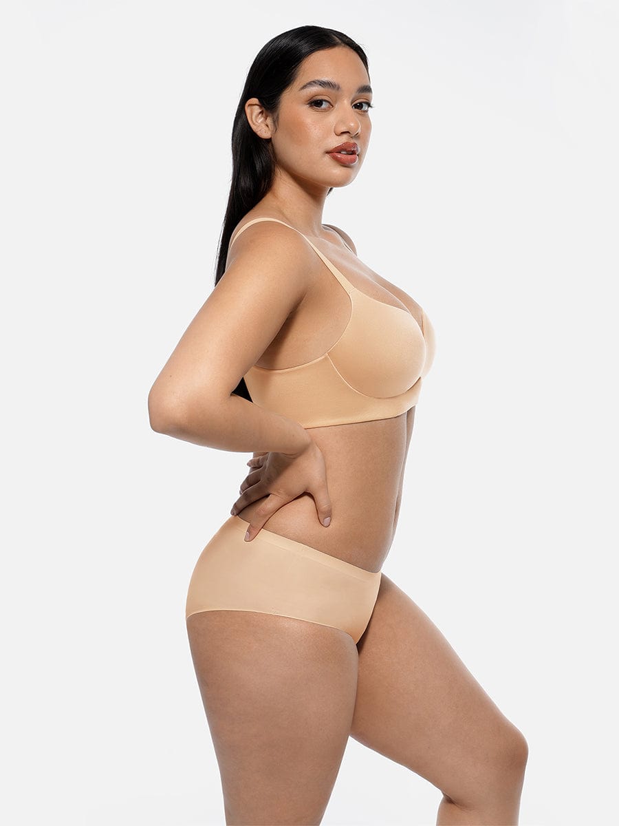 Wireless Push-Up Demi Coverage Bra with Soft Comfort - FirmaLift