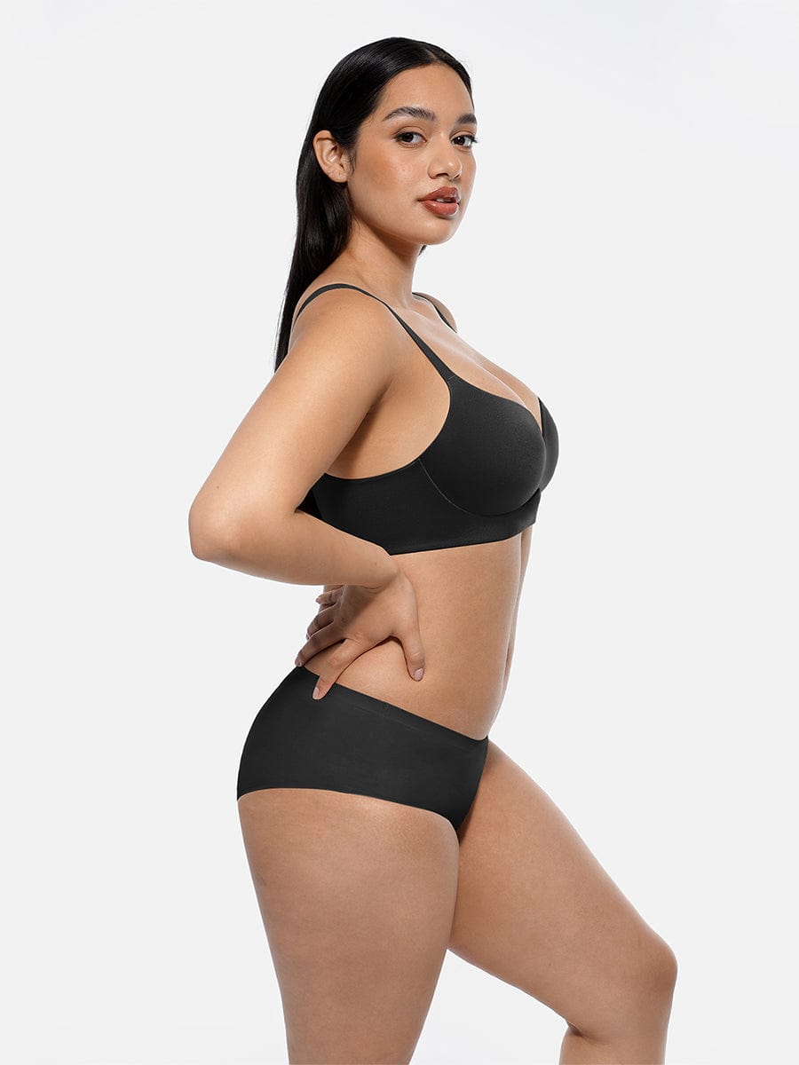 Wireless Push-Up Demi Coverage Bra with Soft Comfort - FirmaLift