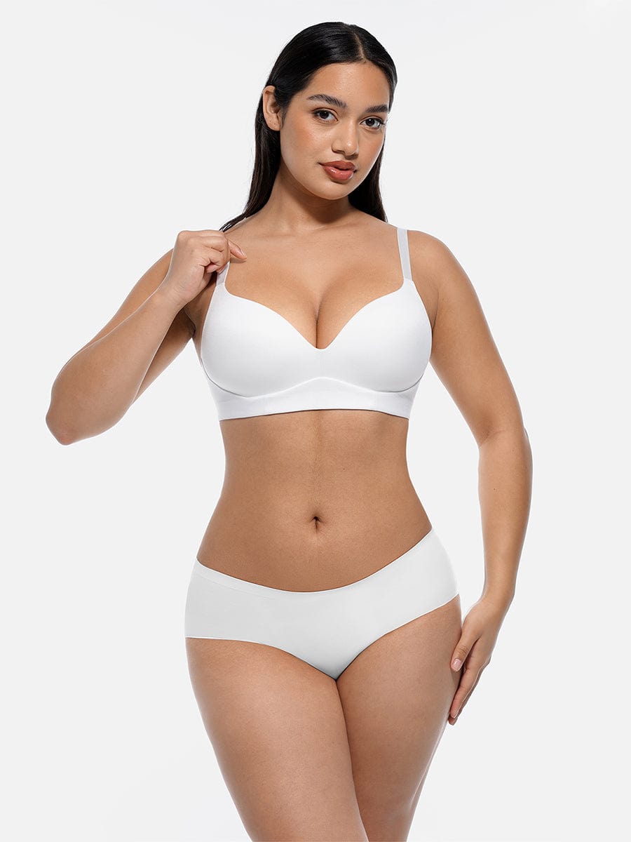 Wireless Push-Up Demi Coverage Bra with Soft Comfort - FirmaLift