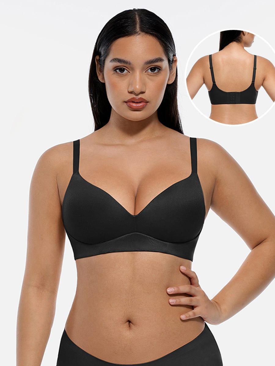 Wireless Push-Up Demi Coverage Bra with Soft Comfort - FirmaLift