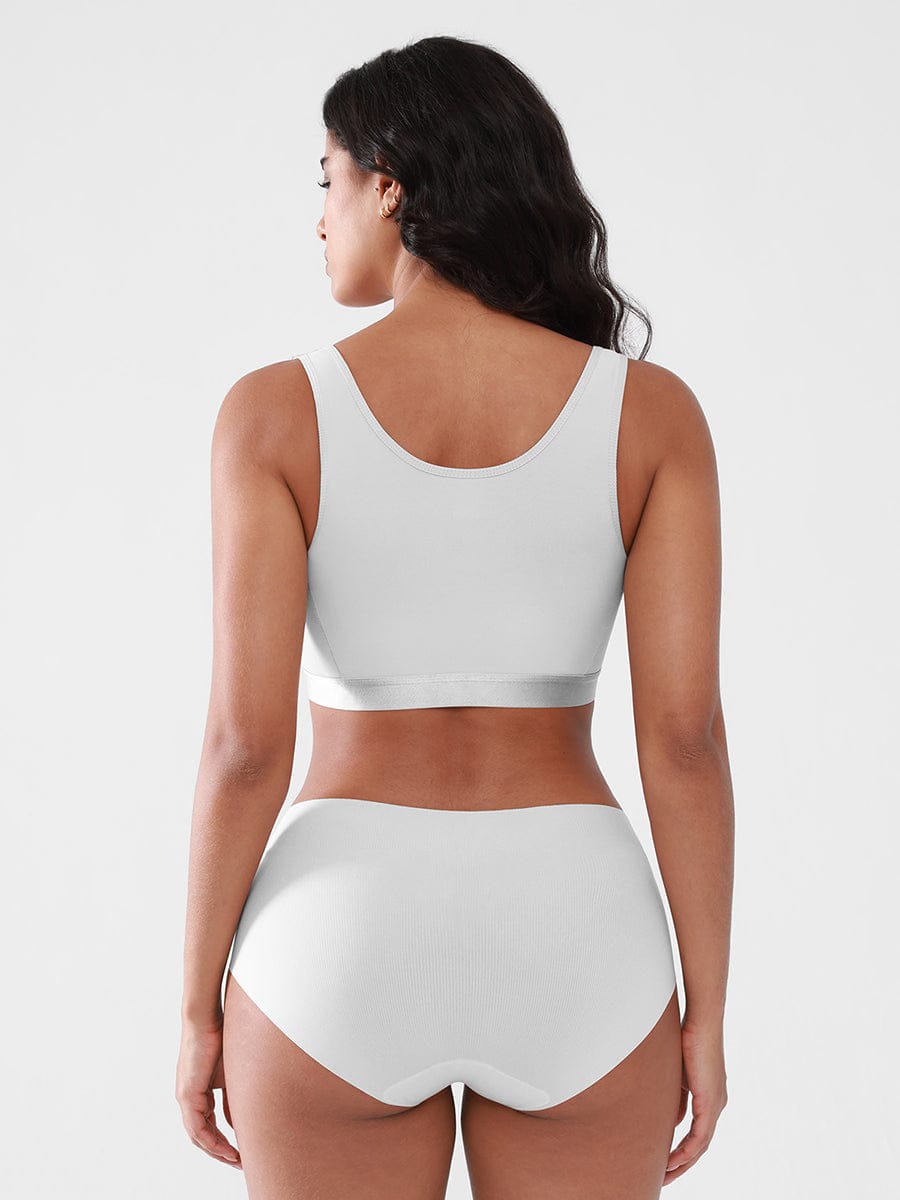 Post Surgery Compression Mastectomy Bra with Front Closure - FirmaActive