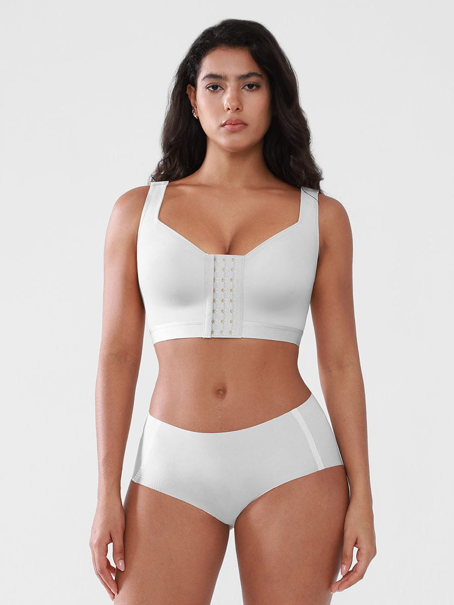 Post Surgery Compression Mastectomy Bra with Front Closure - FirmaActive