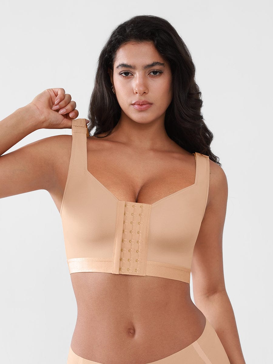 Post Surgery Compression Mastectomy Bra with Front Closure - FirmaActive
