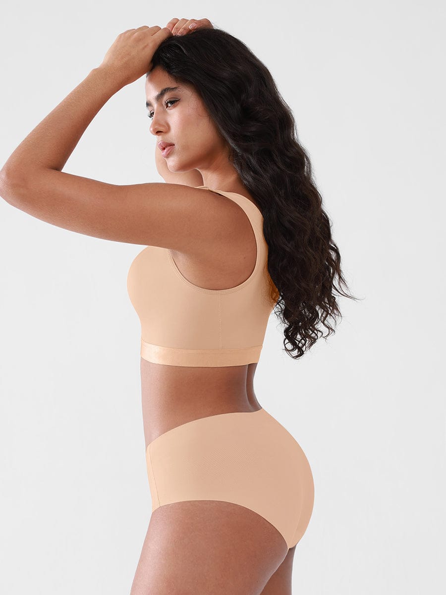 Post Surgery Compression Mastectomy Bra with Front Closure - FirmaActive