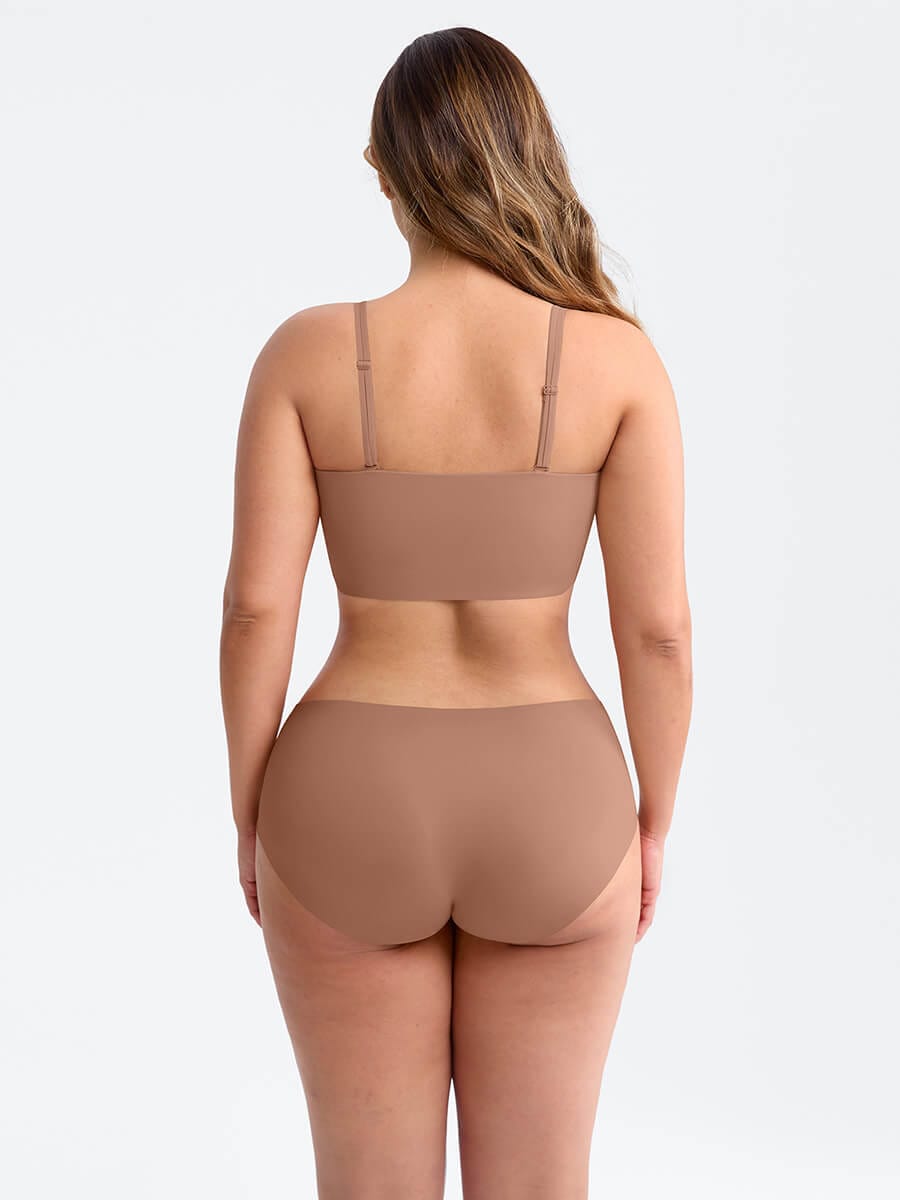Strapless Anti Slip Bandeau Bra Fixed Molded Cups FeelSoft Fabric - FirmaActive