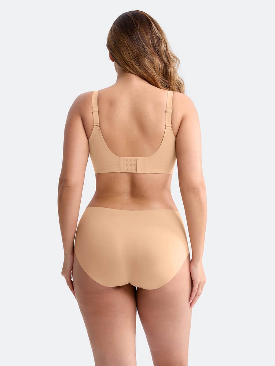 Seamless Wireless Plunge T-Shirt Bra with Smooth Back - FirmaLift