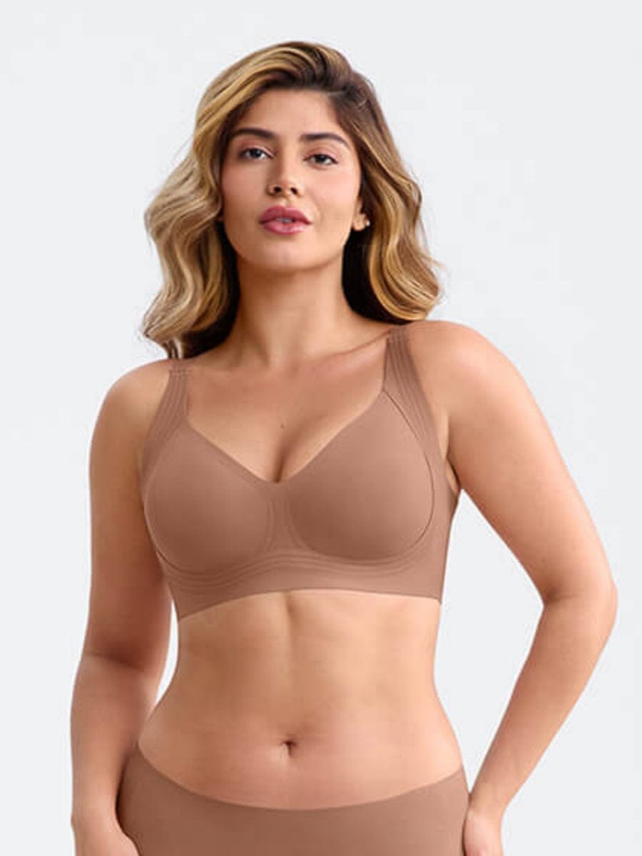 Seamless Wireless Plunge T-Shirt Bra with Smooth Back - FirmaLift