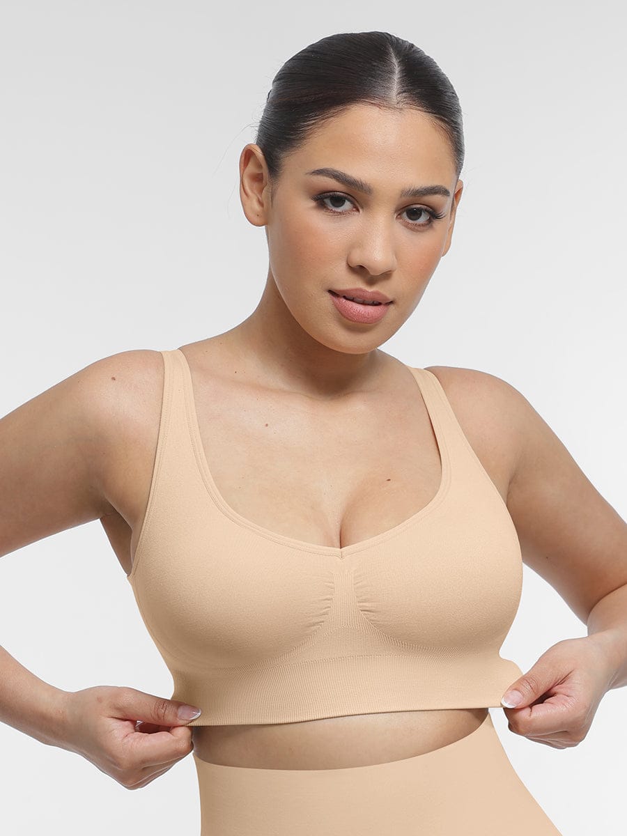 Seamless Wireless Padded Bra with Back Support and Fat Reduction - FirmaLift