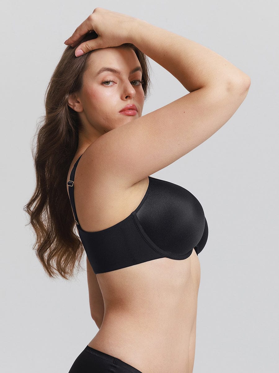 Full Coverage Underwire Bra with Memory Foam Cups and Wide Straps - FirmaHold
