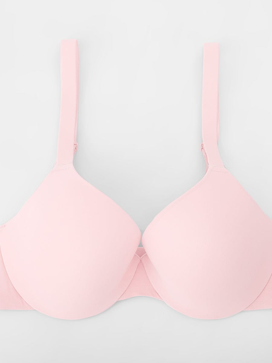 Seamless Underwire T-Shirt Push Up Demi Bra with Adjustable Straps - FirmaLift