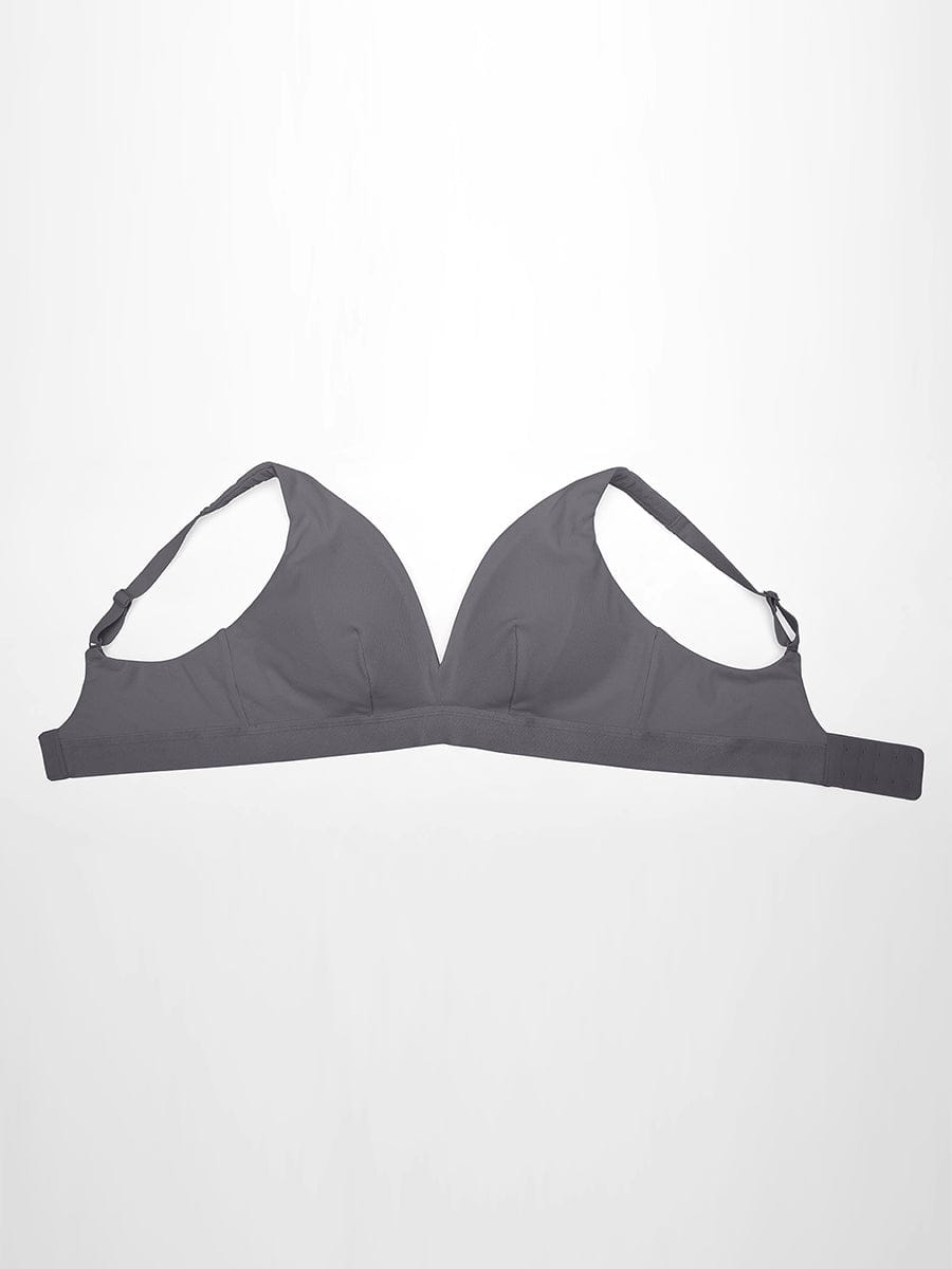 Deep V Neck Rib Modal Bralette with Removable Pads - FirmaSoft
