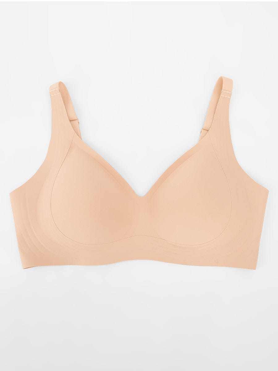 Seamless Wireless Plunge T-Shirt Bra with Smooth Back - FirmaLift