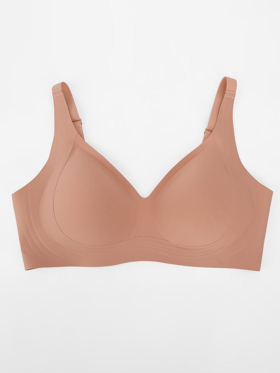 Seamless Wireless Plunge T-Shirt Bra with Smooth Back - FirmaLift
