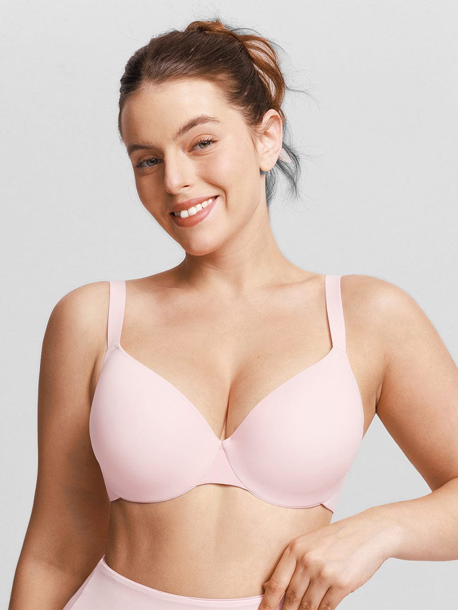 Seamless Underwire T-Shirt Push Up Demi Bra with Adjustable Straps - FirmaLift