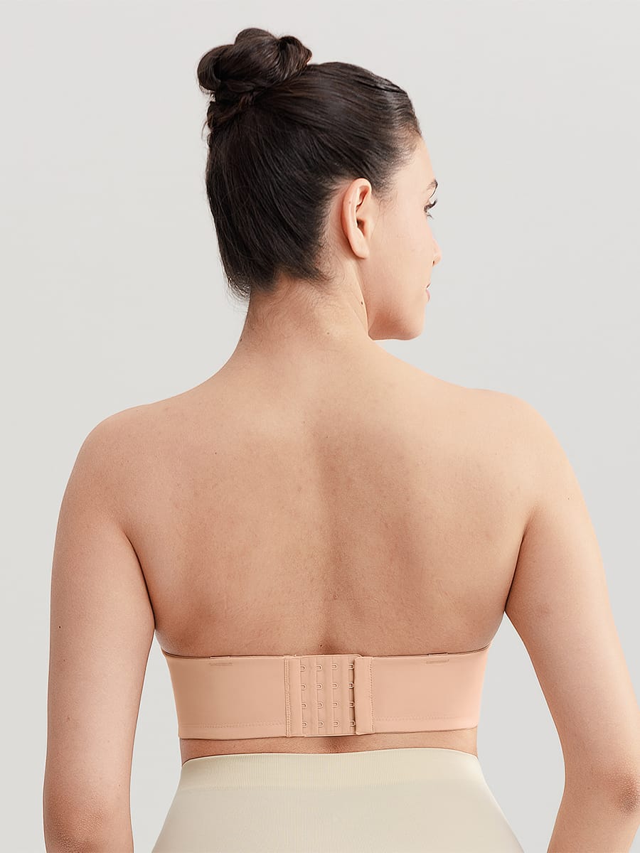 Strapless Non-slip Underwire Bra with Bust Support and Gathering - FirmaLift