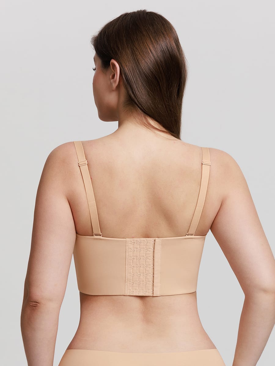 Strapless Half Cup Underwire Bra Wide Back Strong Support Everyday Wear丨FirmaHold