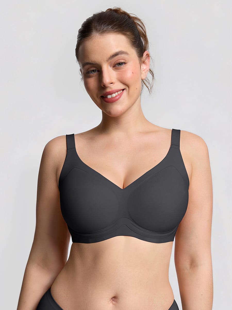 Jelly Support Wireless Seamless Everyday T-Shirt Bra for Large Breasts - FirmaLift