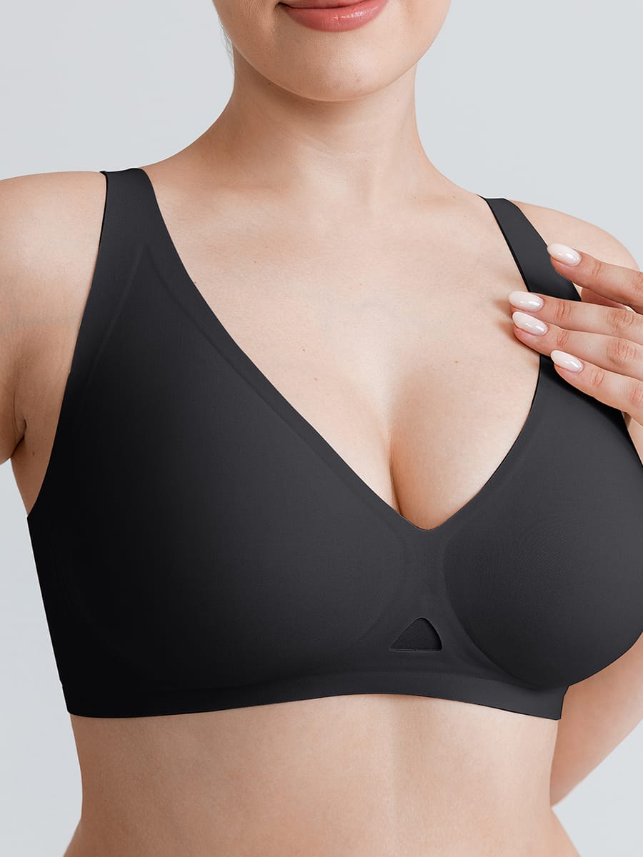 Cut Out Wireless T-Shirt Bra with Jelly Gel Support for Big Chest - FirmaLift
