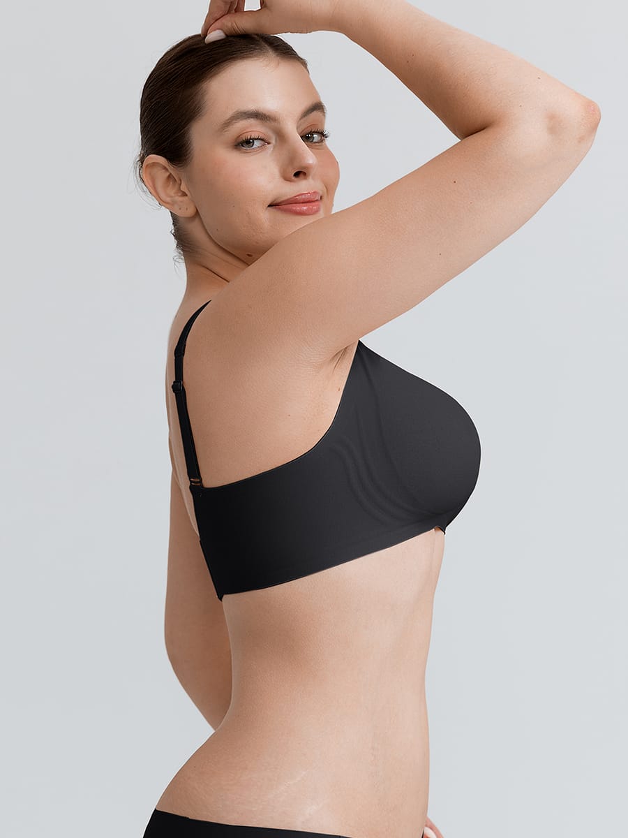 Cut Out Wireless T-Shirt Bra with Jelly Gel Support for Big Chest - FirmaLift