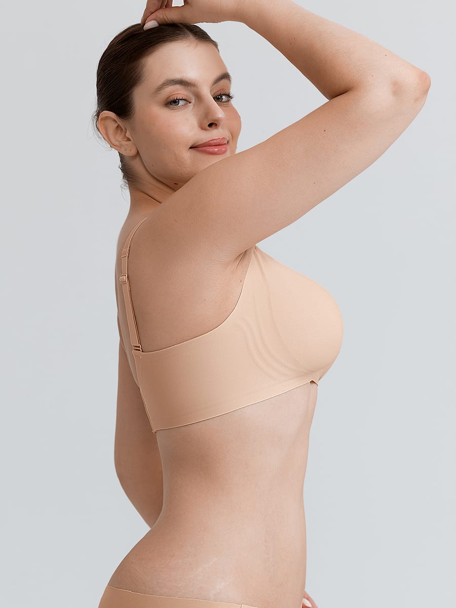 Cut Out Wireless T-Shirt Bra with Jelly Gel Support for Big Chest - FirmaLift