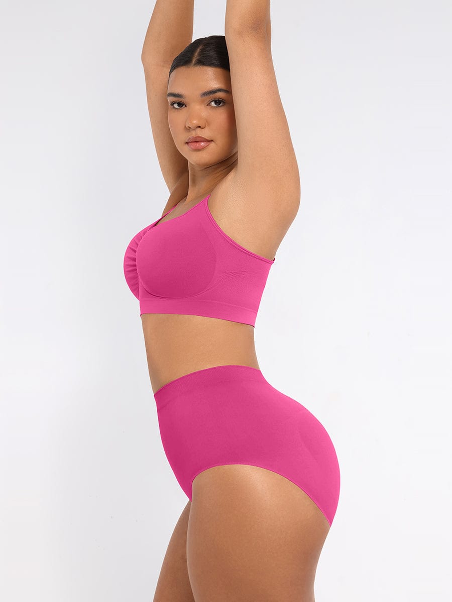 Seamless Mid Waist Tummy Control Brief with Antibacterial Fabric - FirmaHold