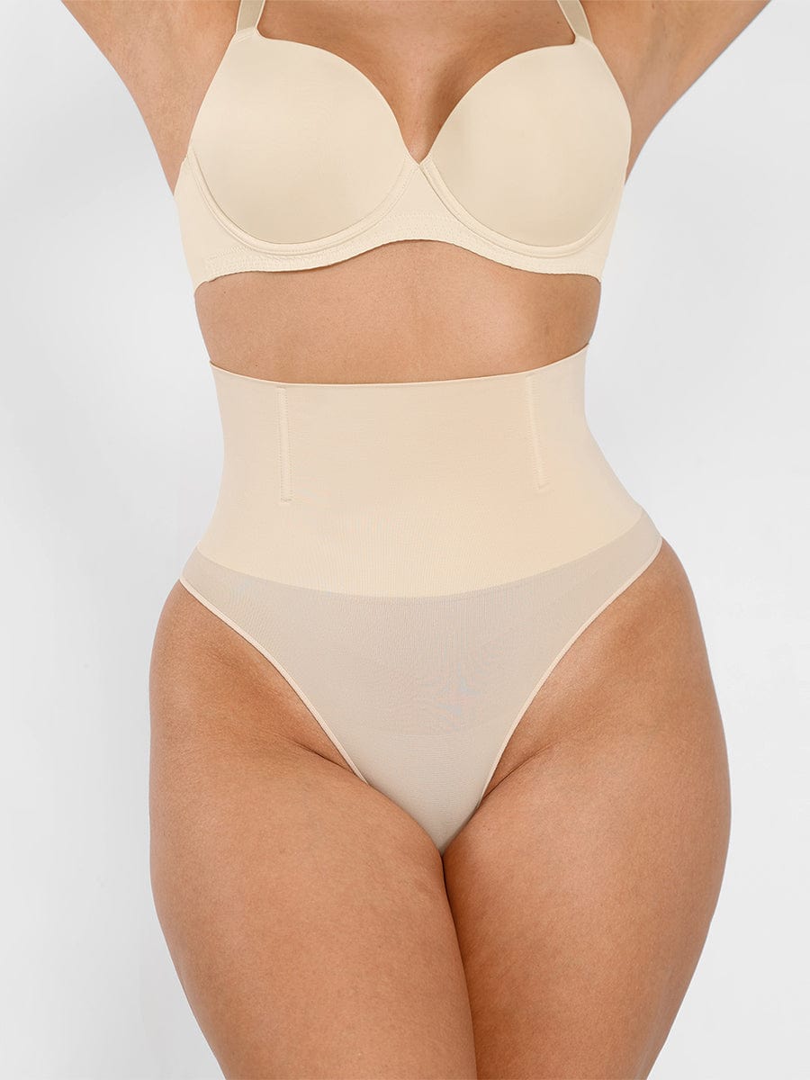 Seamless Instant Smooth Tummy Control Thong Panties - FirmaSmooth