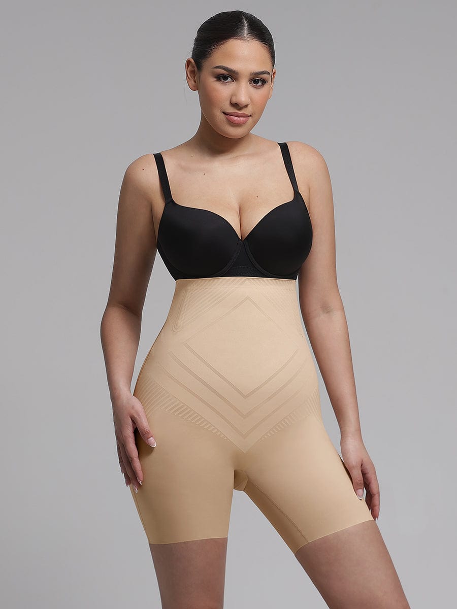 Liquid Spandex High Waist Thigh Slimmer Butt Lifter Brief - FirmaActive