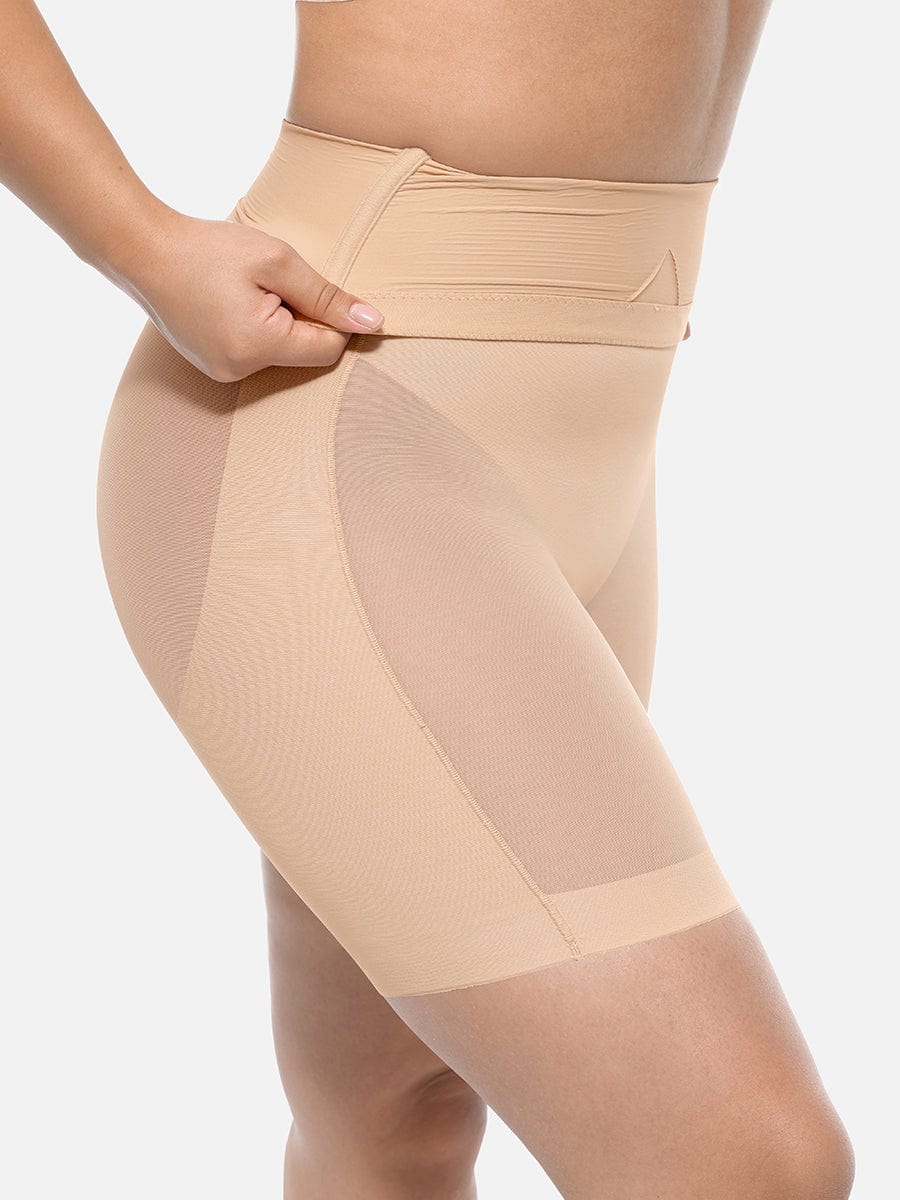 High-Waisted Butt Lift & Slimming Mid-Thigh Shaper Shorts - FirmaLift
