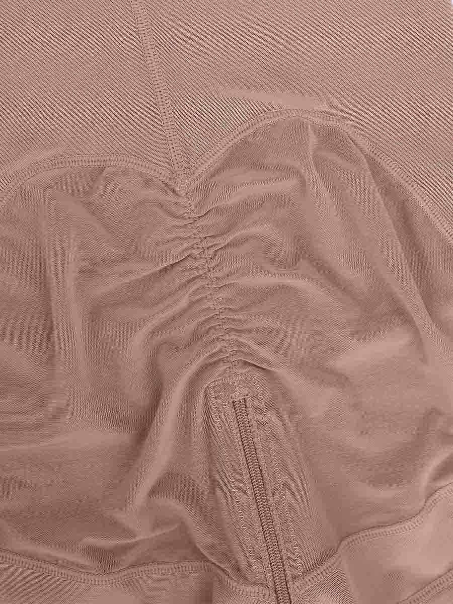 Latex-Lined Full Body Shaper with Lace Trim and Butt Lift - FirmaControl
