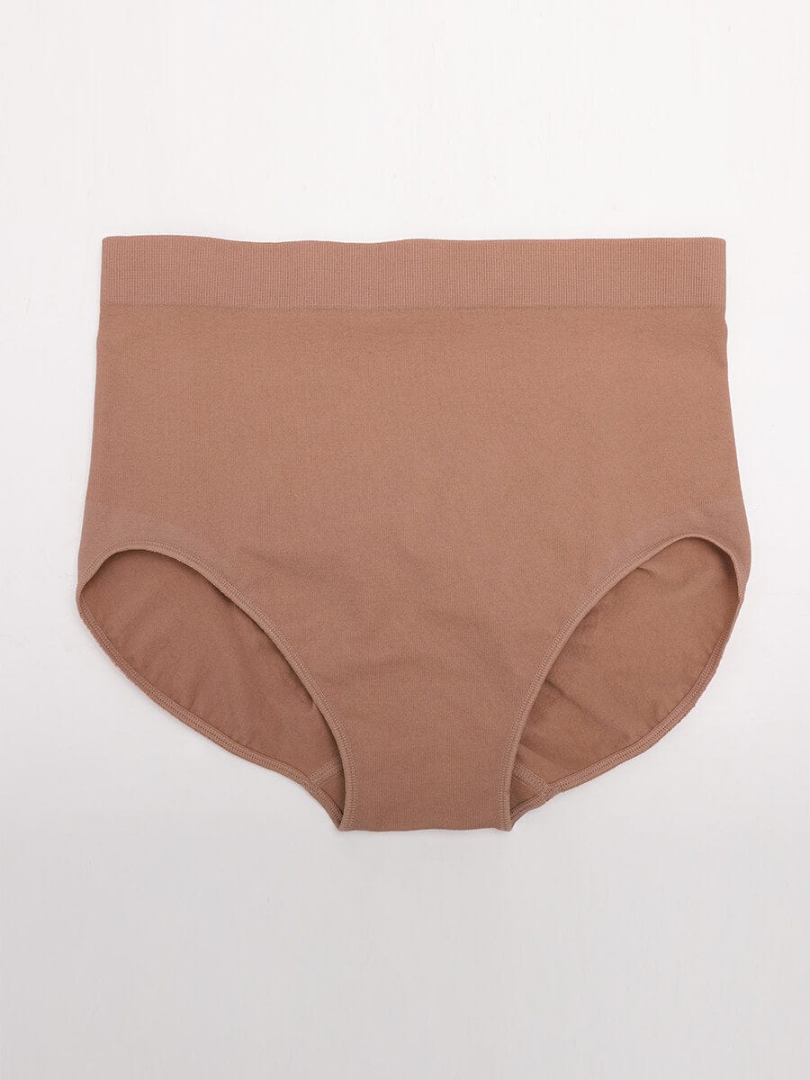 Seamless Mid Waist Tummy Control Brief with Antibacterial Fabric - FirmaHold