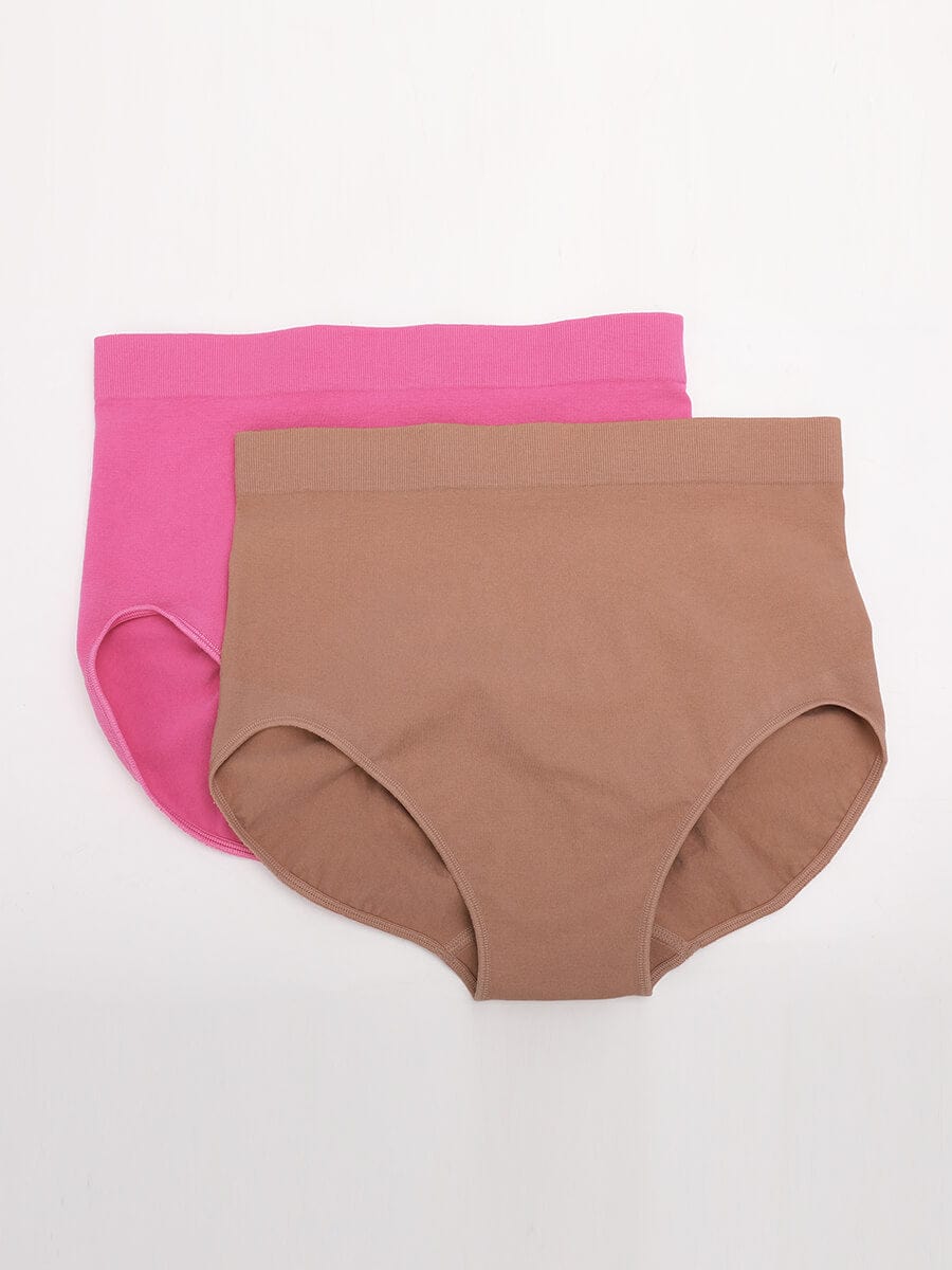 Seamless Mid Waist Tummy Control Brief with Antibacterial Fabric - FirmaHold