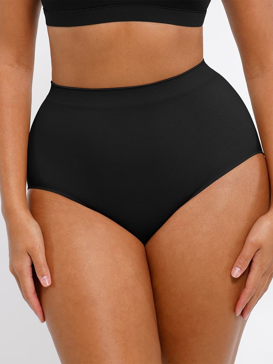 Seamless Mid Waist Tummy Control Brief with Antibacterial Fabric - FirmaHold