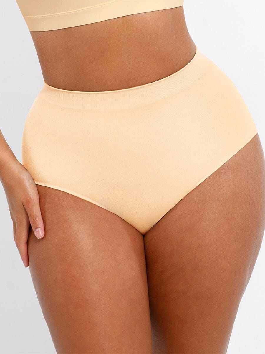 Seamless Mid Waist Tummy Control Brief with Antibacterial Fabric - FirmaHold