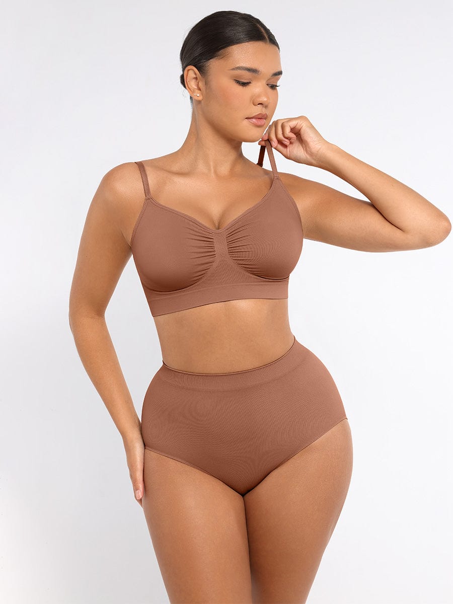 Seamless Mid Waist Tummy Control Brief with Antibacterial Fabric - FirmaHold