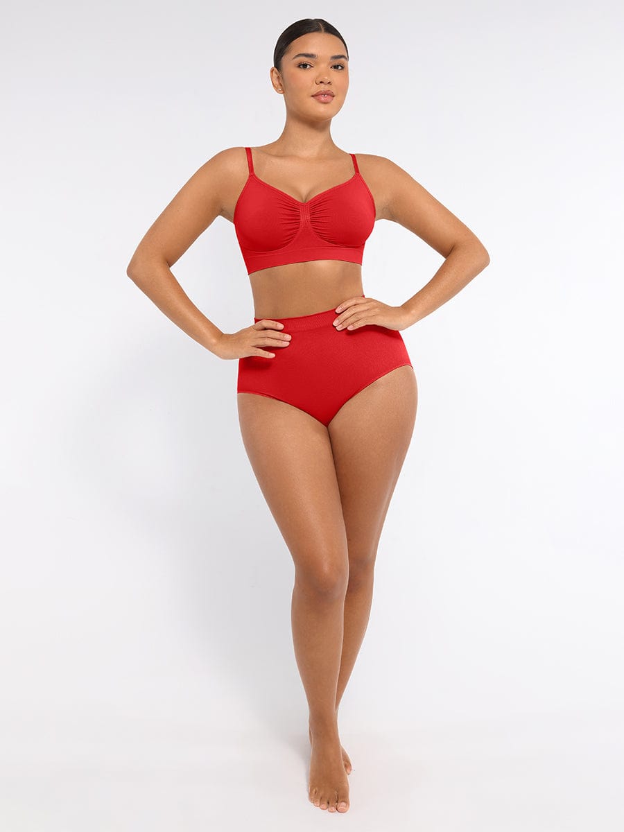 Seamless Mid Waist Tummy Control Brief with Antibacterial Fabric - FirmaHold