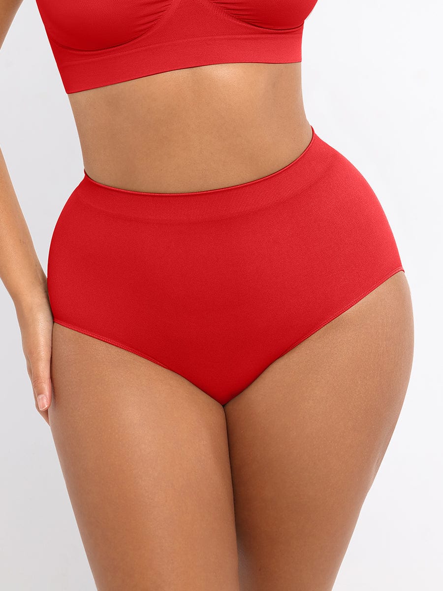 Seamless Mid Waist Tummy Control Brief with Antibacterial Fabric - FirmaHold