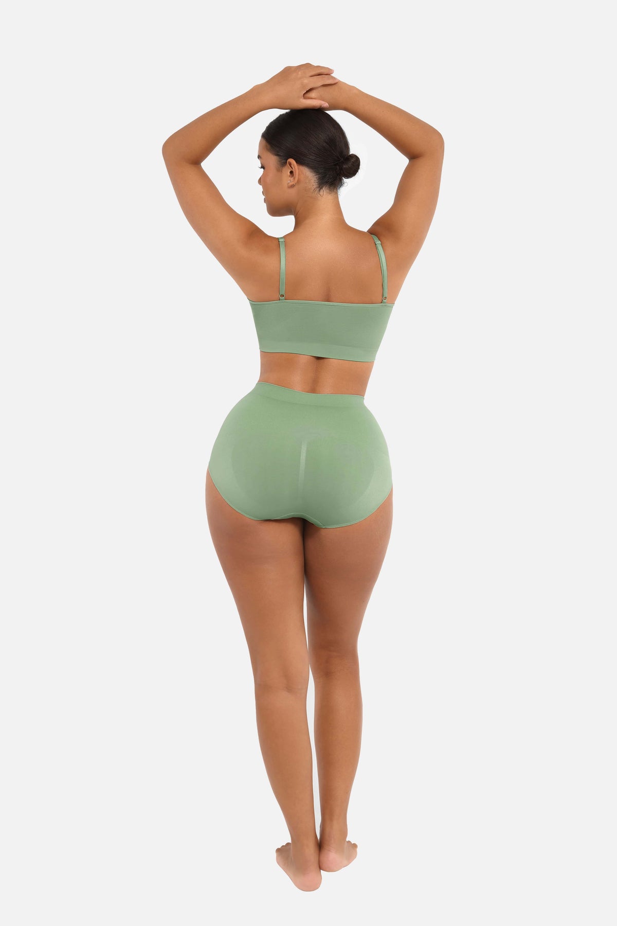 Seamless Mid Waist Tummy Control Brief with Antibacterial Fabric - FirmaHold