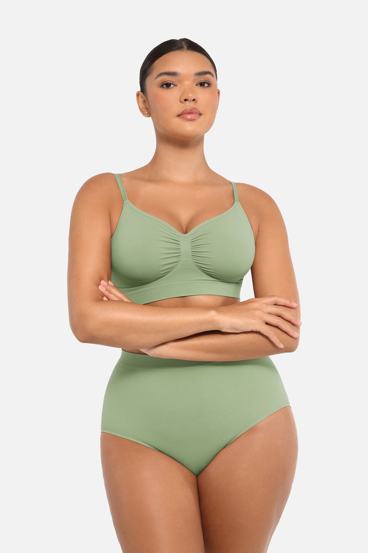 Seamless Mid Waist Tummy Control Brief with Antibacterial Fabric - FirmaHold
