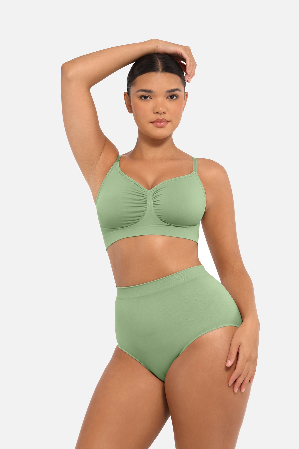 Seamless Mid Waist Tummy Control Brief with Antibacterial Fabric - FirmaHold